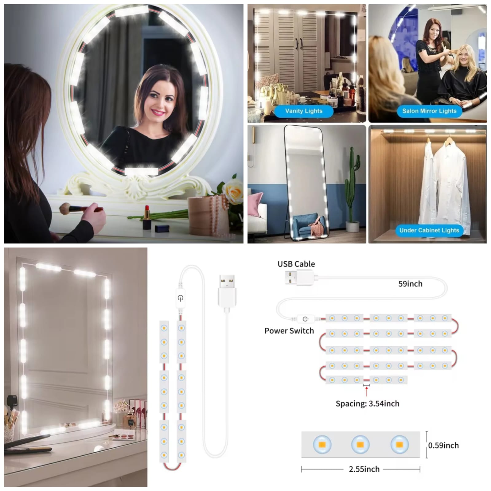 LED Strip Light for Makeup Mirror