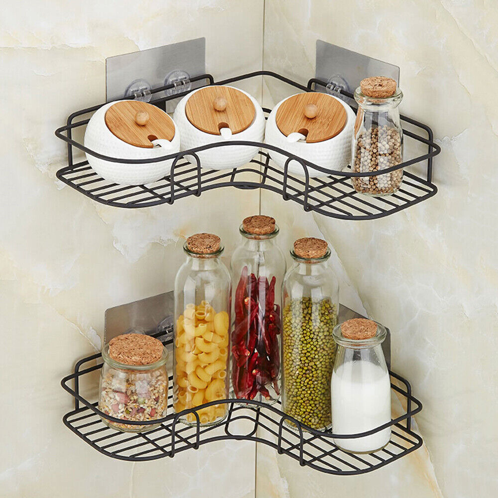 Metal Wall-Mounted Corner Shelf