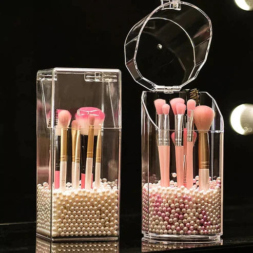 Acrylic Pearl Brush Holder