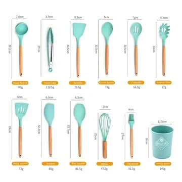 12 PCS Silicone Utensils Spoon Set