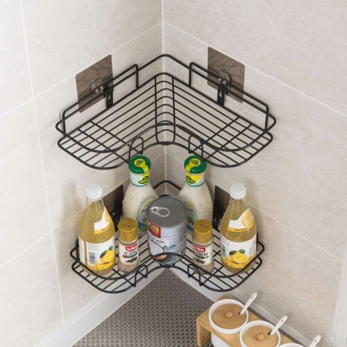 Metal Wall-Mounted Corner Shelf
