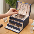 3Layer Leather Jewelry Box