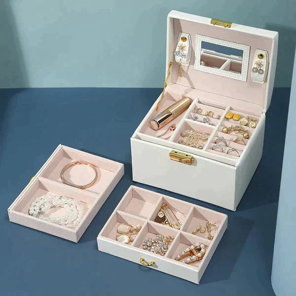 3Layer Leather Jewelry Box