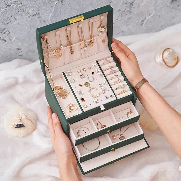3Layer Leather Jewelry Box