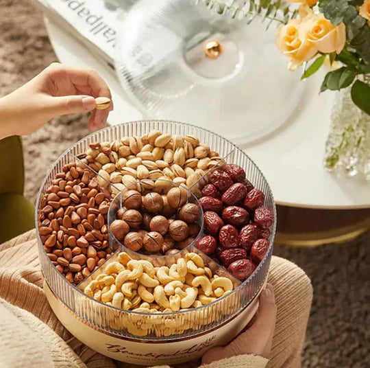 5 Grid Rotating Dry Fruit Tray