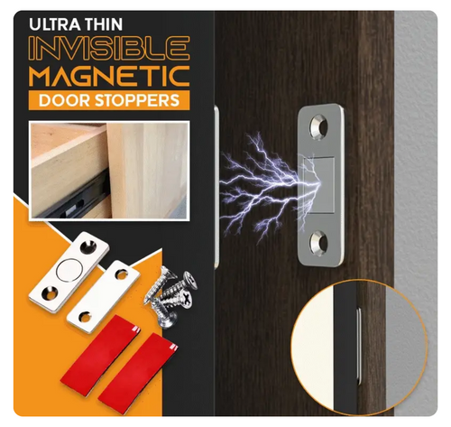 2PCS Magnetic Cabinet Door Catch Set with Screws – Hidden Door Closer