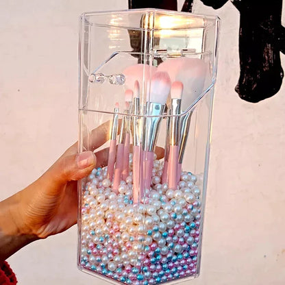 Acrylic Pearl Brush Holder