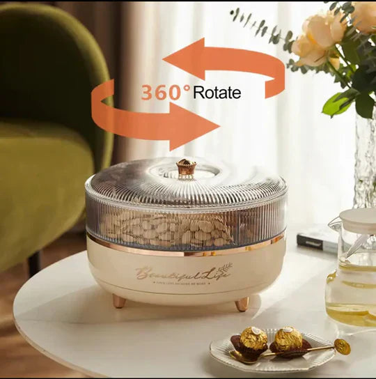 5 Grid Rotating Dry Fruit Tray