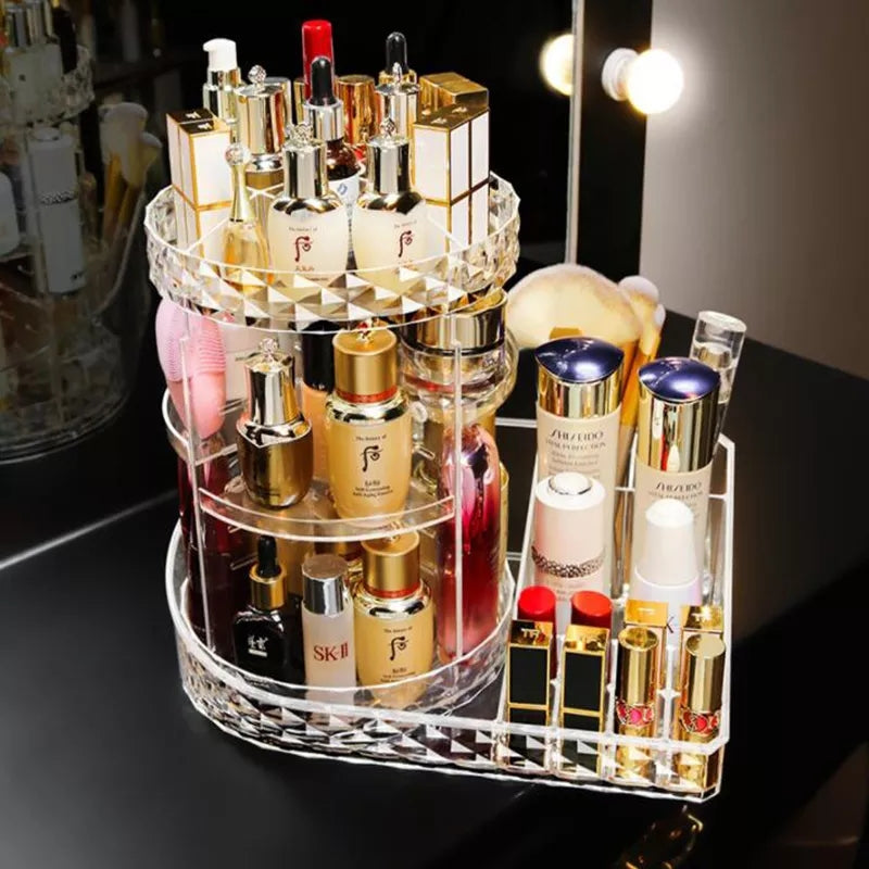 2in1 360° Rotating Cosmetic Organizer