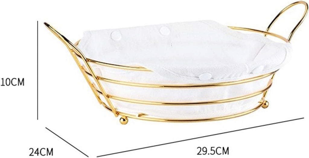Metal Fruit Storage Basket, Snacks Storage And Organizer Plate
