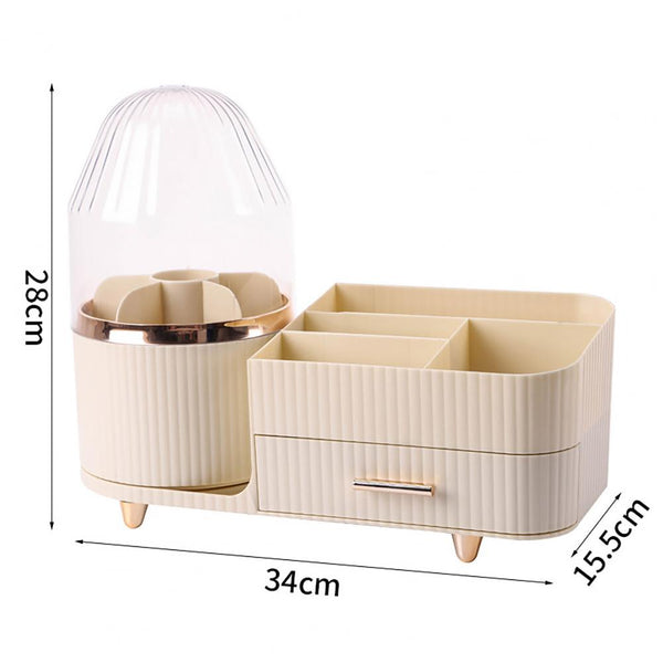 Rotating Brush Holder & Cosmetic Organizer