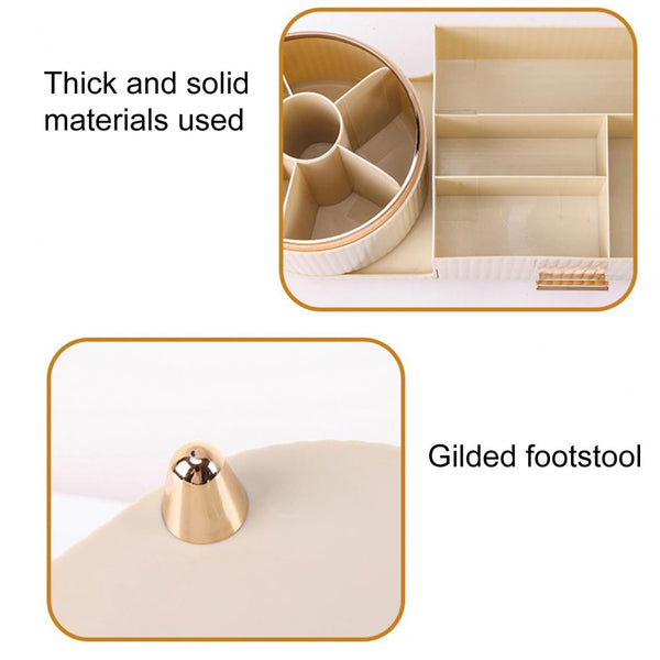 Rotating Brush Holder & Cosmetic Organizer
