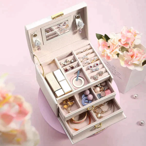 3Layer Leather Jewelry Box