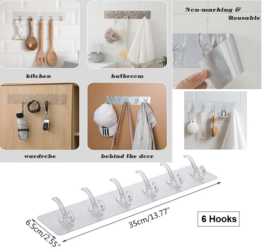 Multi-Purpose Wall Hooks Set