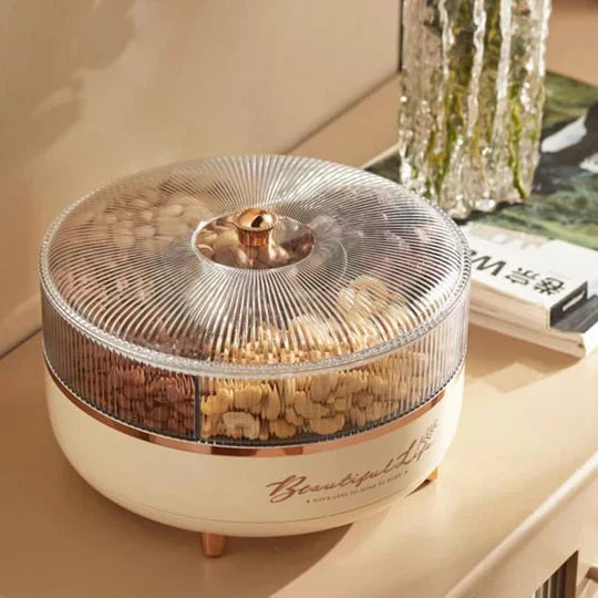 5 Grid Rotating Dry Fruit Tray