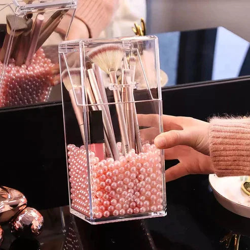 Acrylic Pearl Brush Holder