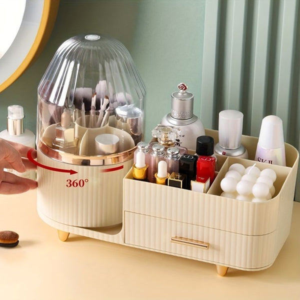 Rotating Brush Holder & Cosmetic Organizer