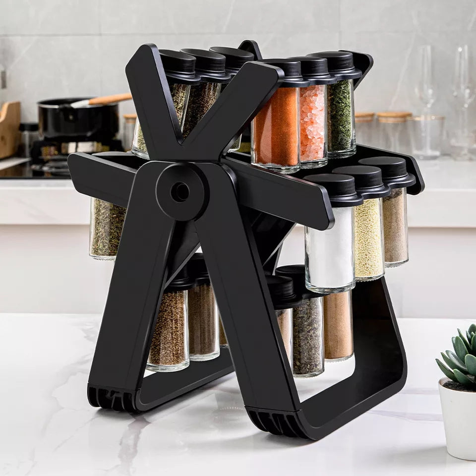 18in1 Rotating Ferries Wheel Glass Spice Rack