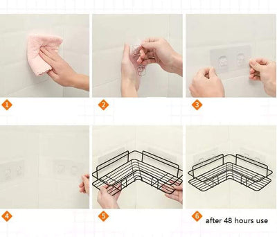 Metal Wall-Mounted Corner Shelf