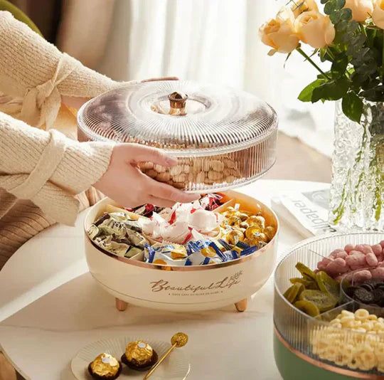 5 Grid Rotating Dry Fruit Tray