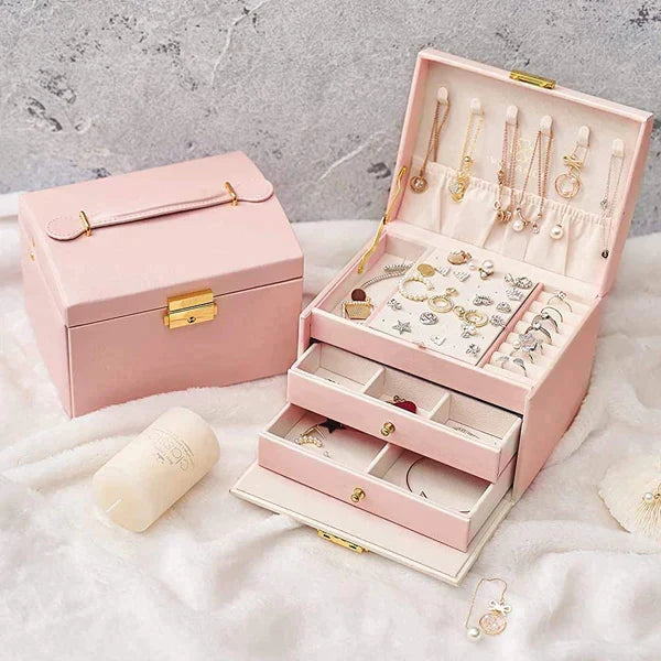 3Layer Leather Jewelry Box