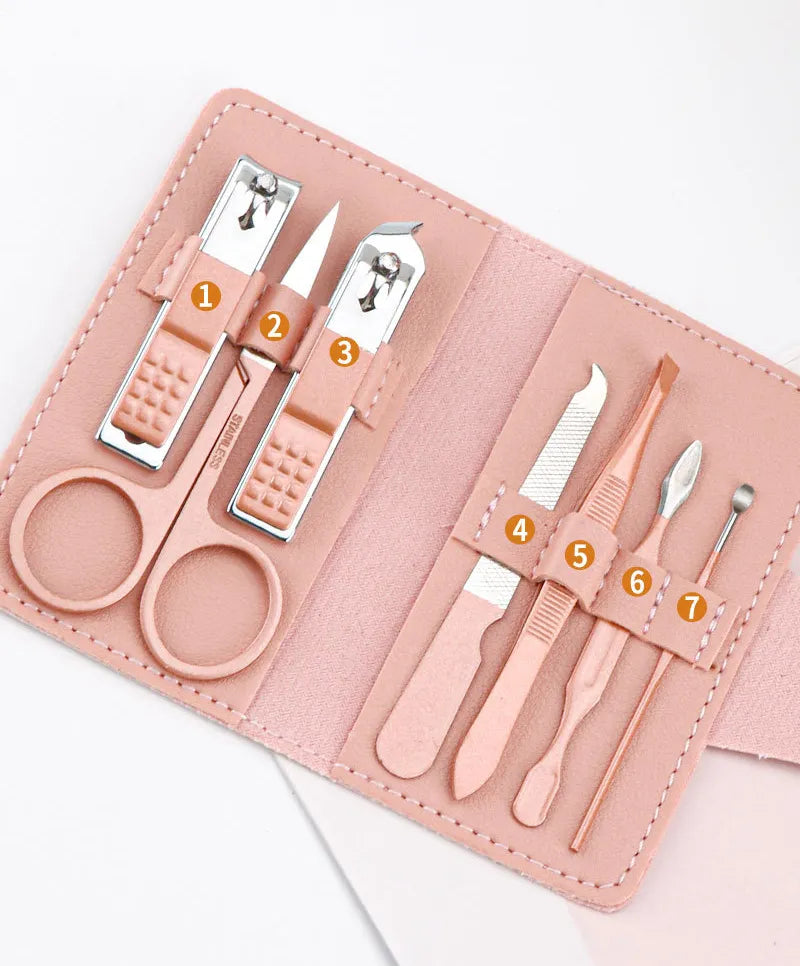 7in1 Nail Kit Leather Pouch