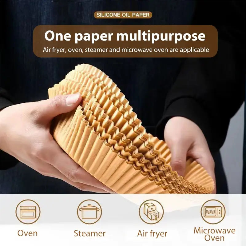 Non-stick Disposable Air Fryer Liners - 100Pcs Set