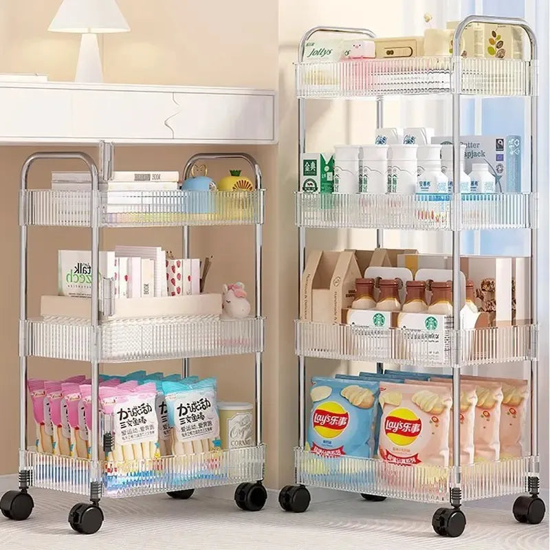 Acrylic Storage Rack Trolly