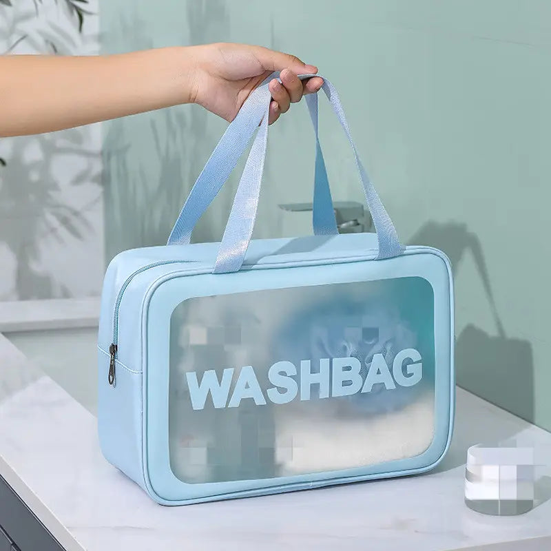 3 pcs set PU Leather Travel Cosmetics Washbag