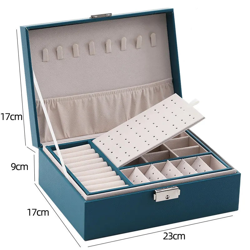 2Layer Leather Jewelry Organizer