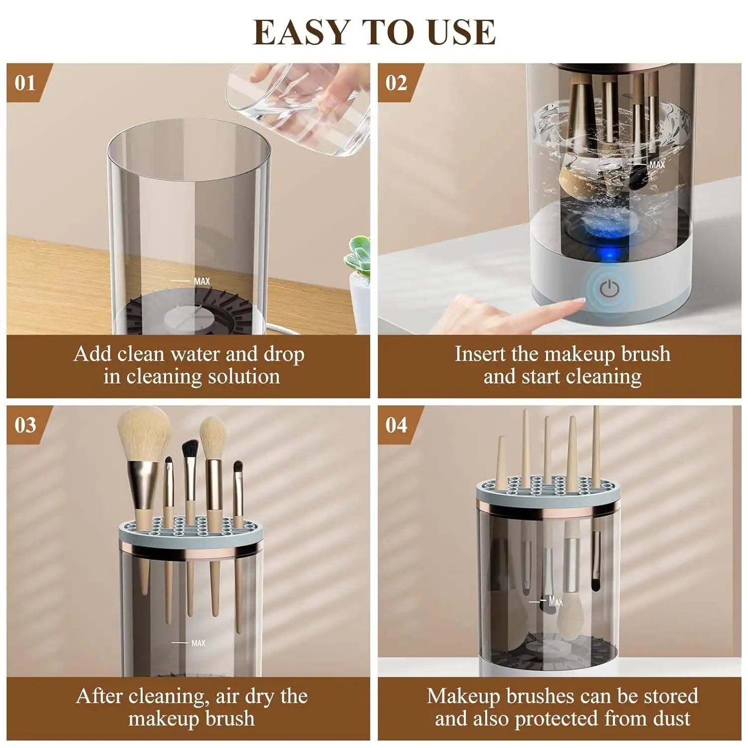 Automatic USB Makeup Brush Cleaner