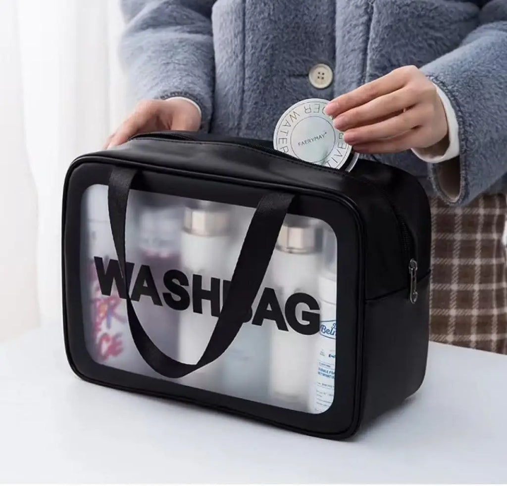3 pcs set PU Leather Travel Cosmetics Washbag