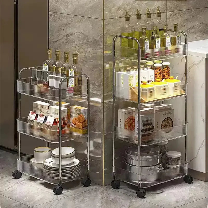 Acrylic Storage Rack Trolly
