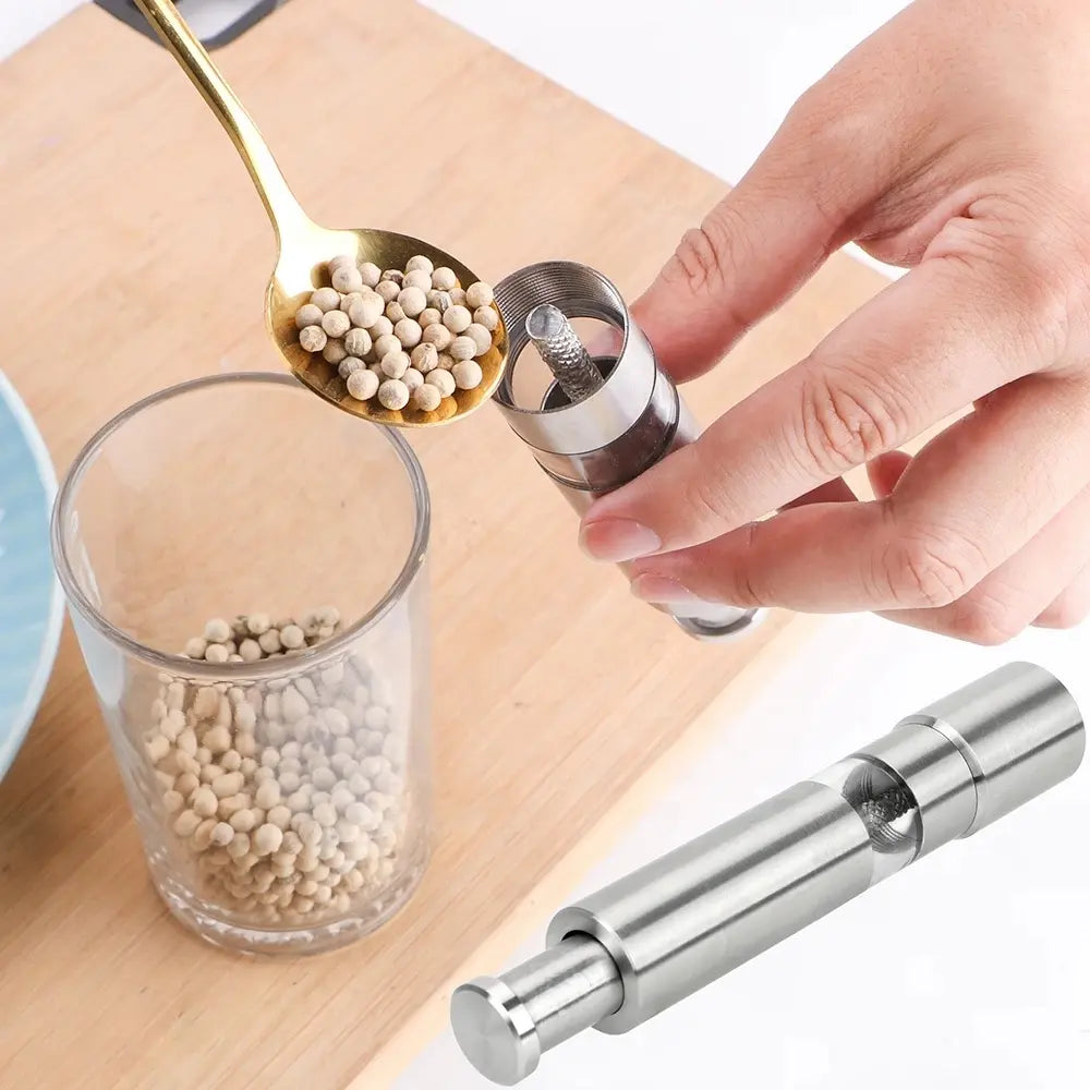 Stainless Steel Pepper Mill , Salt Pepper Grinder & Spice Grinder