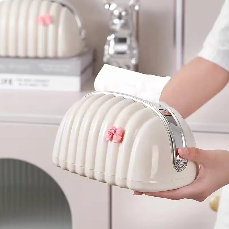 Cute Style Tissue Box with Ribbon