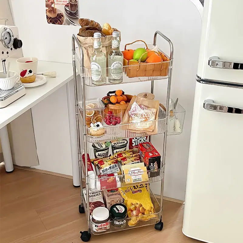 Acrylic Storage Rack Trolly