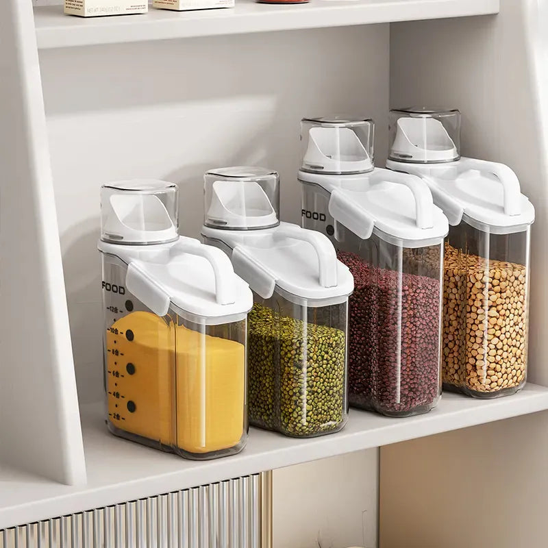 Airtight Food Storage Container With Measuring Cup