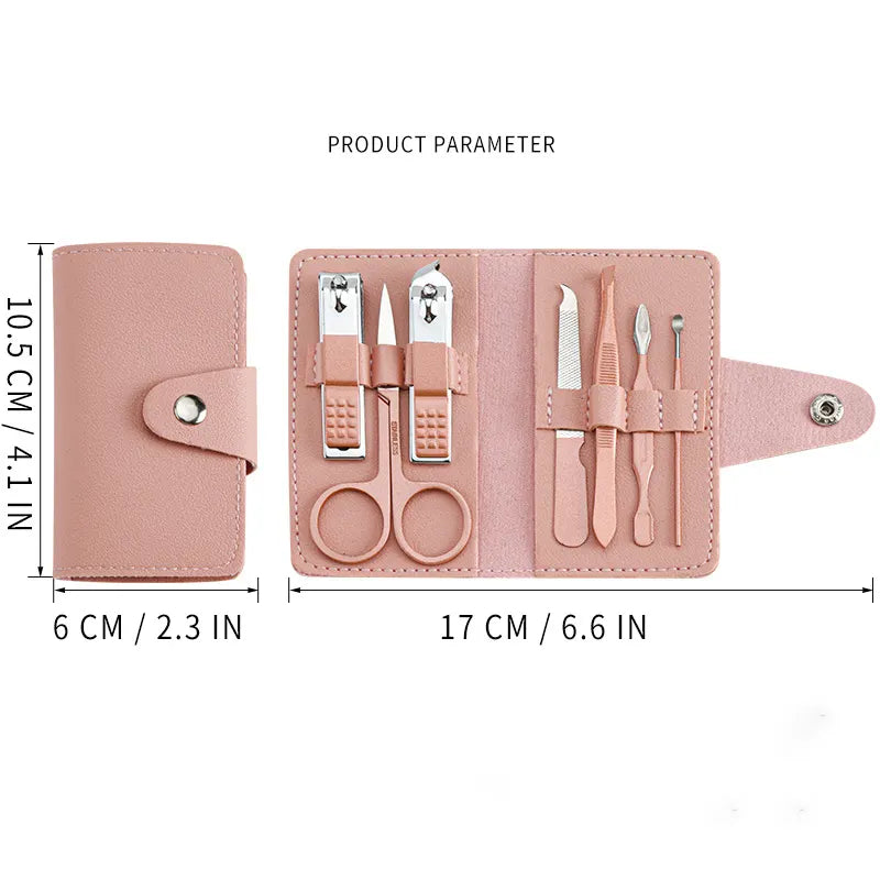 7in1 Nail Kit Leather Pouch