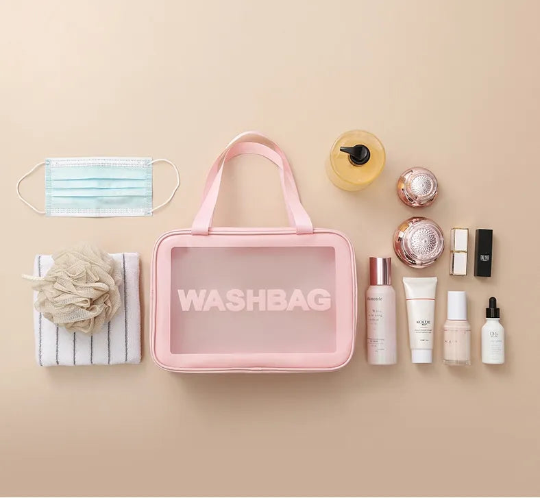 3 pcs set PU Leather Travel Cosmetics Washbag