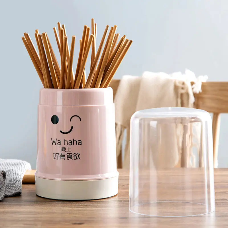 Plastic Cutlery Holder With Cover