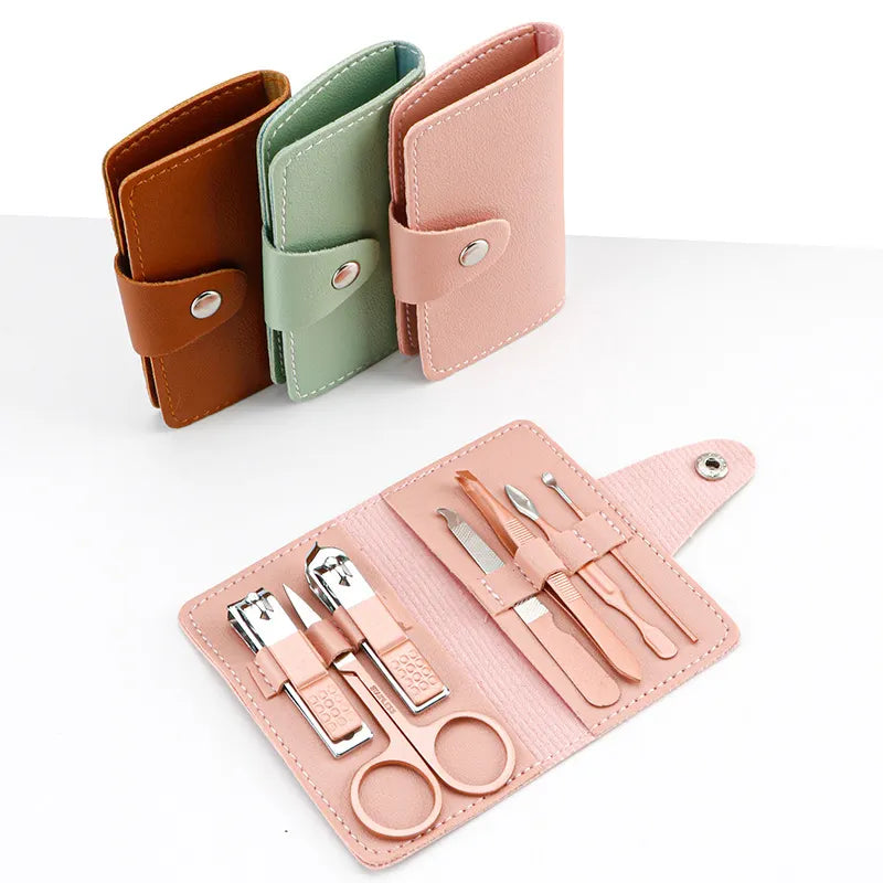 7in1 Nail Kit Leather Pouch