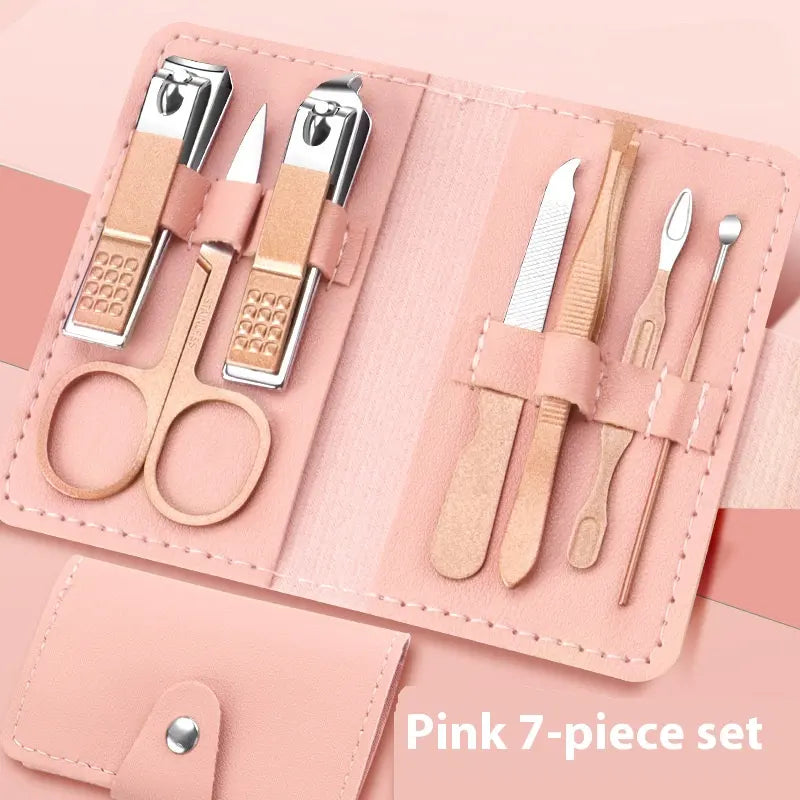 7in1 Nail Kit Leather Pouch