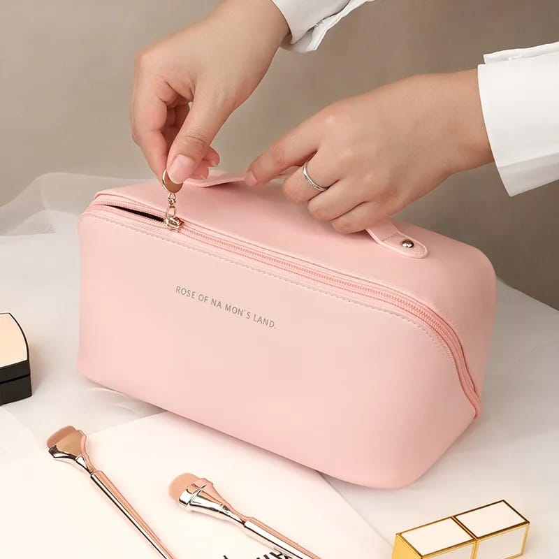 Leather Cosmetic Organizer Pouch