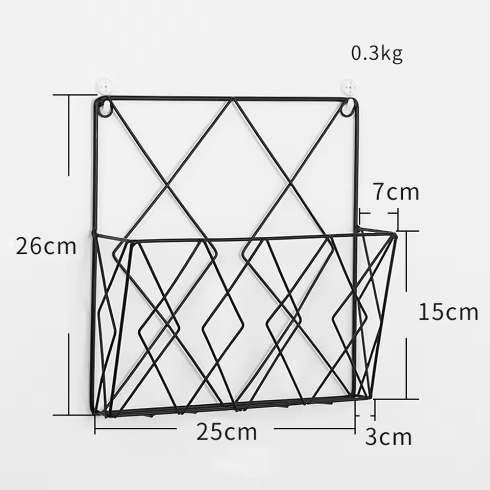 Magazines And Books Organizer - Black Metal