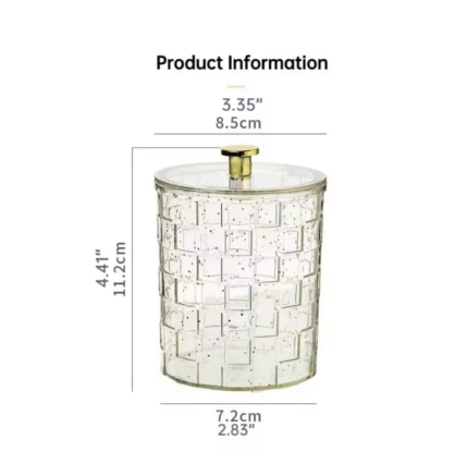 Acrylic Round Cotton Bud Holder
