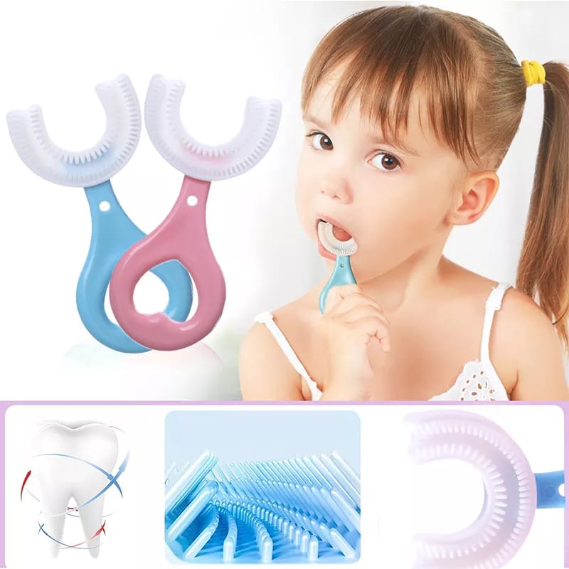 U Shape Silicon Kids Teeth Brush