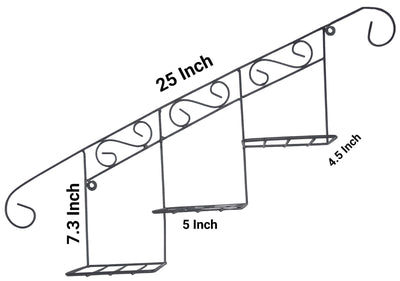 Staircase Floral Display Wall Basket Frame