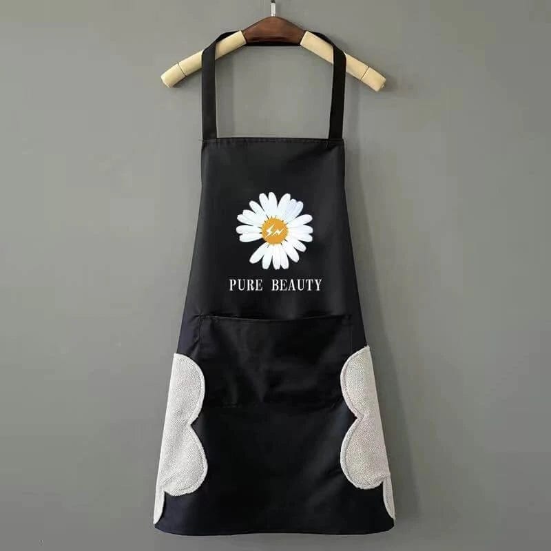 Kitchen Apron Waterproof Hand-Wiping With Pocket