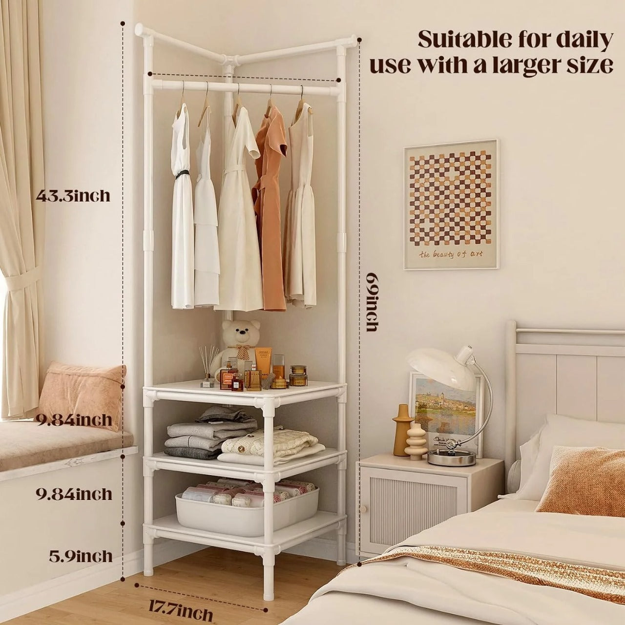 Coat Rack with Corner Design