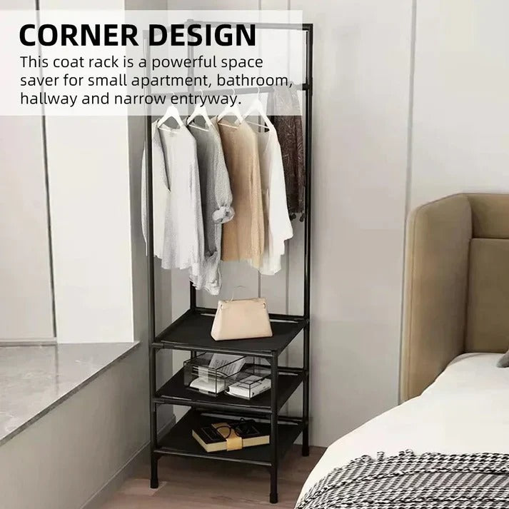 Coat Rack with Corner Design
